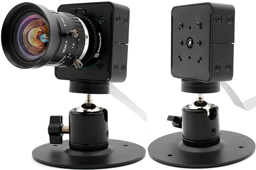 KKSB SBC Kameratasche mit 360-Grad-Rotationshalter, kompatibel mit Raspberry Pi HQ Kamera, Kameramodul 2, Kameramodul 3 und Coral 5MP Kamera (nur Gehäuse und Ständer - Kamera ist NICHT im Lieferumfang von KKSB Cases
