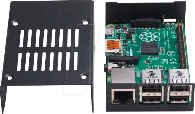 KKSB CASE 60023 - Gehäuse für Raspberry Pi 3 B+, Stahl, schwarz von KKSB