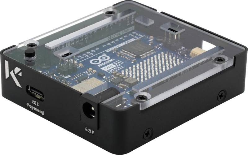 KKSB CASE UNO R4 - Gehäuse für Arduino Uno R4, Alu/Poly, schwarz von KKSB