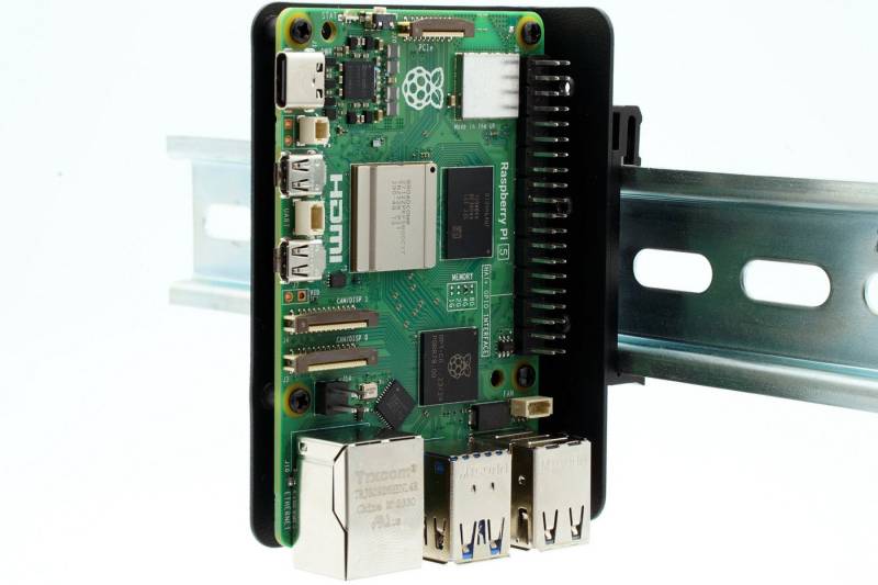 KKSB PC-Gehäuse KKSB DIN-Schienenhalterung für Raspberry Pi SBCs, pulverbeschichteter von KKSB