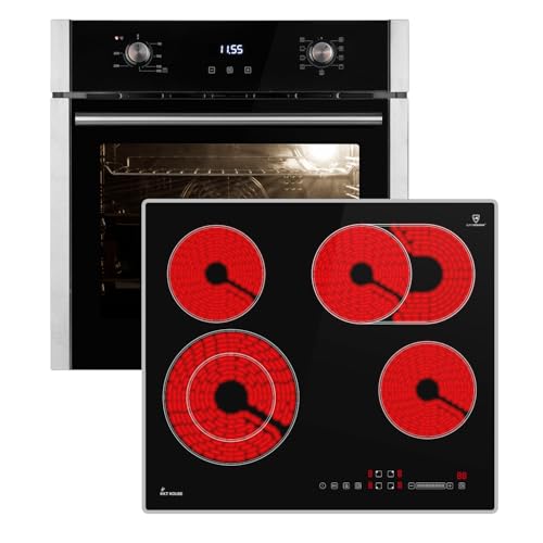 Autarkes Herdset | 60cm Einbaubackofen EB8005ED | 59cm Kochfeld CH5901AL | Pizzafunktion | Grill | Umluft | Heißluft | Automatik-Timer | 2-fach Wärmeschutzverglasung | Kindersicherung | SET8005CH59AL Autarkes Herdset | 60cm Einbaubackofen EB8005ED | 59cm Kochfeld CH5901AL | Pizzafunktion | Grill | Umluft | Heißluft | Automatik-Timer | 2-fach Wärmeschutzverglasung | Kindersicherung | SET8005CH59AL von KKT KOLBE
