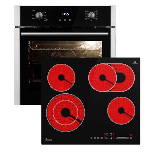 Autarkes Herdset | 60cm Einbaubackofen EB8005ED | 59cm Kochfeld CH5901RL | Pizzafunktion | Grill | Umluft | Heißluft | Automatik-Timer | 2-fach Wärmeschutzverglasung | Kindersicherung | SET8005CH59RL Autarkes Herdset | 60cm Einbaubackofen EB8005ED | 59cm Kochfeld CH5901RL | Pizzafunktion | Grill | Umluft | Heißluft | Automatik-Timer | 2-fach Wärmeschutzverglasung | Kindersicherung | SET8005CH59RL von KKT KOLBE