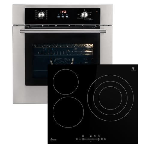 Autarkes Herdset: 60cm Einbaubackofen BO8810SS + 59cm Kochfeld KF5903SP | Grill | Heißluft | Teleskopauszüge | Automatik-Timer | 2-fach Wärmeschutzverglasung | Kindersicherung | SET8810KF593SP Autarkes Herdset: 60cm Einbaubackofen BO8810SS + 59cm Kochfeld KF5903SP | Grill | Heißluft | Teleskopauszüge | Automatik-Timer | 2-fach Wärmeschutzverglasung | Kindersicherung | SET8810KF593SP von KKT KOLBE