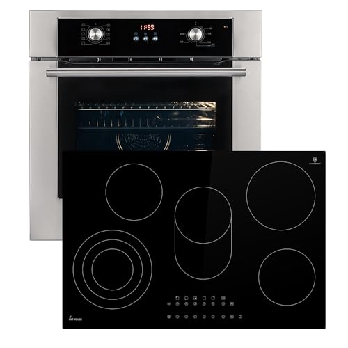 Autarkes Herdset: 60cm Einbaubackofen BO8810SS + 77cm Kochfeld KK7705RL | Grill | Heißluft | Teleskopauszüge | Automatik-Timer | 2-fach Wärmeschutzverglasung | Kindersicherung | SET8810KK77RL Autarkes Herdset: 60cm Einbaubackofen BO8810SS + 77cm Kochfeld KK7705RL | Grill | Heißluft | Teleskopauszüge | Automatik-Timer | 2-fach Wärmeschutzverglasung | Kindersicherung | SET8810KK77RL von KKT KOLBE