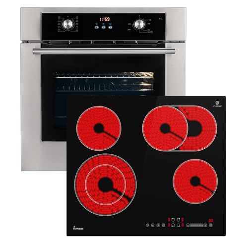 Autarkes Herdset: 60cm Einbaubackofen BO8810SS | 59cm Kochfeld CH5901RL | Grill | Heißluft | Teleskopauszüge | Automatik-Timer | 2-fach Wärmeschutzverglasung | Kindersicherung | SET8810CH59RL Autarkes Herdset: 60cm Einbaubackofen BO8810SS | 59cm Kochfeld CH5901RL | Grill | Heißluft | Teleskopauszüge | Automatik-Timer | 2-fach Wärmeschutzverglasung | Kindersicherung | SET8810CH59RL von KKT KOLBE