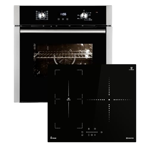 Autarkes Herdset: 60cm Einbaubackofen EB8005ED + 59cm Induktionskochfeld IND5903SP | Pizzafunktion | Grill | Umluft | Heißluft | Automatik-Timer | 2-fach Wärmeschutzverglasung | SET8005IND593SP Autarkes Herdset: 60cm Einbaubackofen EB8005ED + 59cm Induktionskochfeld IND5903SP | Pizzafunktion | Grill | Umluft | Heißluft | Automatik-Timer | 2-fach Wärmeschutzverglasung | SET8005IND593SP von KKT KOLBE