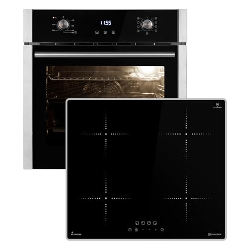 Autarkes Herdset: 60cm Einbaubackofen EB8010ED + 59cm Induktionskochfeld IH85900ED | Grill | Umluft | Heißluft | Teleskopauszüge | Automatik-Timer | 2-fach Wärmeschutzverglasung | SET8010IH859ED Autarkes Herdset: 60cm Einbaubackofen EB8010ED + 59cm Induktionskochfeld IH85900ED | Grill | Umluft | Heißluft | Teleskopauszüge | Automatik-Timer | 2-fach Wärmeschutzverglasung | SET8010IH859ED von KKT KOLBE