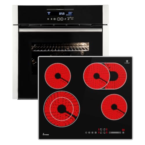 Autarkes Herdset: 60cm Einbaubackofen EB8016ED + 59cm Kochfeld CH5901AL | Katalyse | Drehspieß | Pizzafunktion | Grill | Heißluft | Teleskopauszüge | Automatik-Timer | SET8016CH59AL Autarkes Herdset: 60cm Einbaubackofen EB8016ED + 59cm Kochfeld CH5901AL | Katalyse | Drehspieß | Pizzafunktion | Grill | Heißluft | Teleskopauszüge | Automatik-Timer | SET8016CH59AL von KKT KOLBE