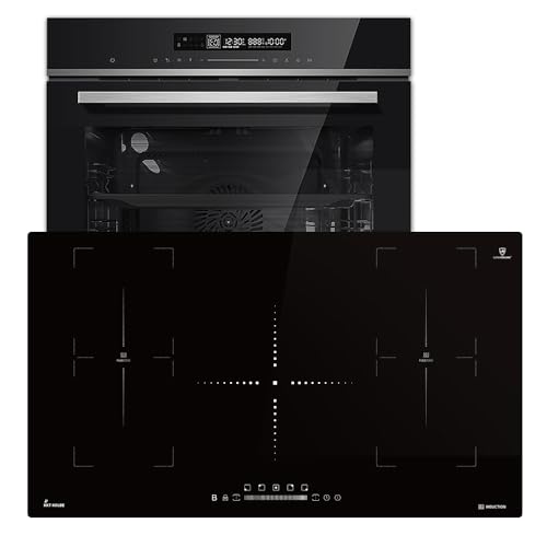 Autarkes Herdset: 60cm Einbaubackofen EB8017ED + 90cm Induktionskochfeld IH89005FZ | Katalyse | Pizzafunktion | Grill | Umluft | Heißluft | Automatik-Timer | SET8017IH890FZ von KKT KOLBE