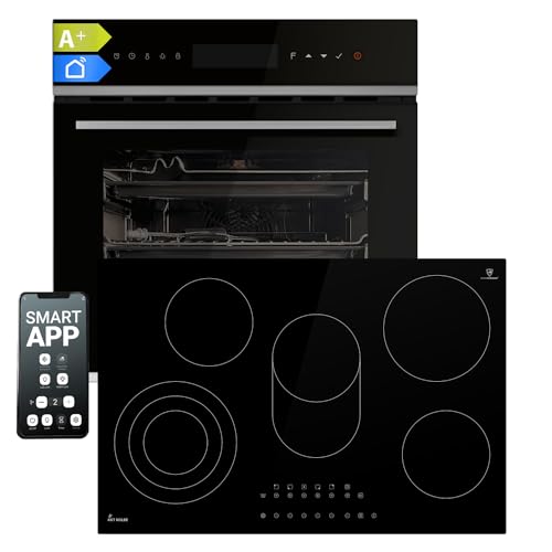Autarkes Herdset: 60cm Einbaubackofen EB8317HC + 77cm Kochfeld KK7705RL | Drehspieß | Pizzafunktion | Grill | Umluft | Heißluft | Automatik-Timer | 2-fach Wärmeschutzverglasung | SET8317HCKK77RL Autarkes Herdset: 60cm Einbaubackofen EB8317HC + 77cm Kochfeld KK7705RL | Drehspieß | Pizzafunktion | Grill | Umluft | Heißluft | Automatik-Timer | 2-fach Wärmeschutzverglasung | SET8317HCKK77RL von KKT KOLBE