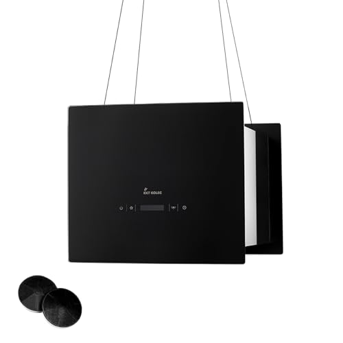 KKT KOLBE Dunstabzugshaube 40 cm | Inselhaube | Edelstahl | schwarzes Glas | SensorTouch Bedienung | Remote Fernsteuerung | LED-Beleuchtung | Umluft | BOX400S von KKT KOLBE