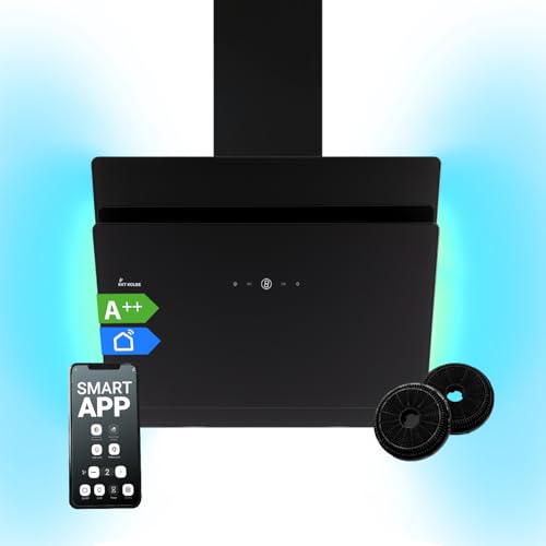Dunstabzugshaube 60 cm | Kopffreie Wandhaube | Edelstahl | schwarzes Glas | WLAN | Nachlaufautomatik | RGBW-LED-Beleuchtung | SensorTouch Bedienung | SOLO609SHCM Dunstabzugshaube 60 cm | Kopffreie Wandhaube | Edelstahl | schwarzes Glas | WLAN | Nachlaufautomatik | RGBW-LED-Beleuchtung | SensorTouch Bedienung | SOLO609SHCM von KKT KOLBE
