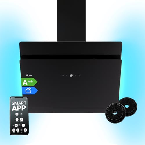 Dunstabzugshaube 80 cm | Kopffreie Wandhaube | Edelstahl | schwarzes Glas | WLAN | Nachlaufautomatik | RGBW-LED-Beleuchtung | SensorTouch Bedienung | SOLO809SHCM Dunstabzugshaube 80 cm | Kopffreie Wandhaube | Edelstahl | schwarzes Glas | WLAN | Nachlaufautomatik | RGBW-LED-Beleuchtung | SensorTouch Bedienung | SOLO809SHCM von KKT KOLBE