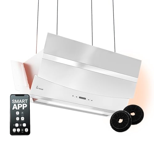 KKT KOLBE Dunstabzugshaube 90 cm | Kopffreie Inselhaube | Edelstahl | weißes Glas | WLAN | Nachlaufautomatik | RGBW-LED-Beleuchtung | SensorTouch Bedienung | HERMES-INSEL-908WM KKT KOLBE Dunstabzugshaube 90 cm | Kopffreie Inselhaube | Edelstahl | weißes Glas | WLAN | Nachlaufautomatik | RGBW-LED-Beleuchtung | SensorTouch Bedienung | HERMES-INSEL-908WM von KKT KOLBE