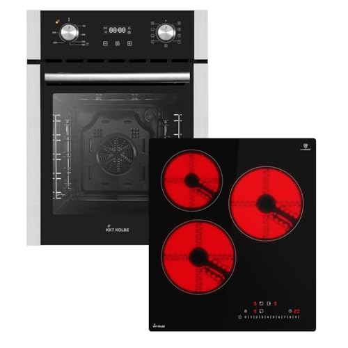 Einbau Herdset: 45cm Einbaubackofen EB4505ED + 45cm Kochfeld KF4500RL | Pizzafunktion | Grill | Umluft | Timer | 2-fach Wärmeschutzverglasung | Kindersicherung | SET4505KF45RL Einbau Herdset: 45cm Einbaubackofen EB4505ED + 45cm Kochfeld KF4500RL | Pizzafunktion | Grill | Umluft | Timer | 2-fach Wärmeschutzverglasung | Kindersicherung | SET4505KF45RL von KKT KOLBE