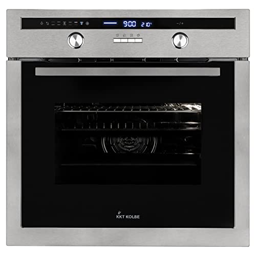 Einbaubackofen 60 cm | 70L | 3kW | Drehspieß | Kerntemperaturfühler | Grill | Heißluft | Teleskopauszüge | Automatik-Timer | EB8013ED von KKT KOLBE