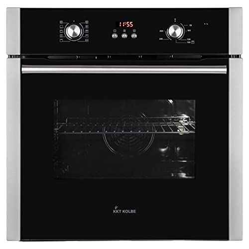 Einbaubackofen 60 cm | 70L | 3kW | Heißluft | Automatik-Timer | 2-fach Wärmeschutzverglasung | Kindersicherung | Knebelbedienung | BO8805SS von KKT KOLBE