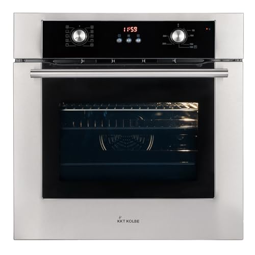 Einbaubackofen 60 cm | 70L | 3kW | Heißluft | Teleskopauszüge | Automatik-Timer | 2-fach Wärmeschutzverglasung | Kindersicherung | BO8810SS von KKT KOLBE