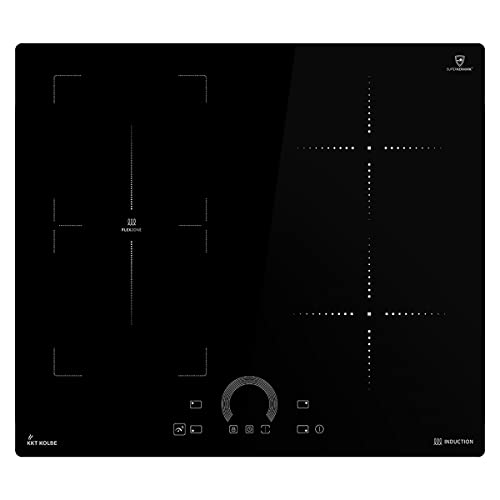 Induktionskochfeld 60 cm/Autark / 8,2 kW / 4 Zonen / 9 Stufen/Flexzone/Rahmenlos/Schnellaufheizung/BBQ-Funktion/Touch Slider / IH85901FZ von KKT KOLBE