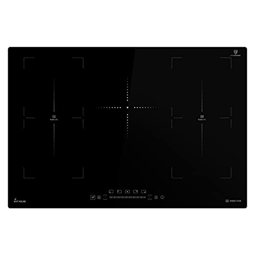 Induktionskochfeld 80 cm | Autark | 11,2 kW | 5 Zonen | 9 Stufen | 2 Flexzonen | Rahmenlos | Schnellaufheizung | BBQ-Funktion | IH87705FZ von KKT KOLBE