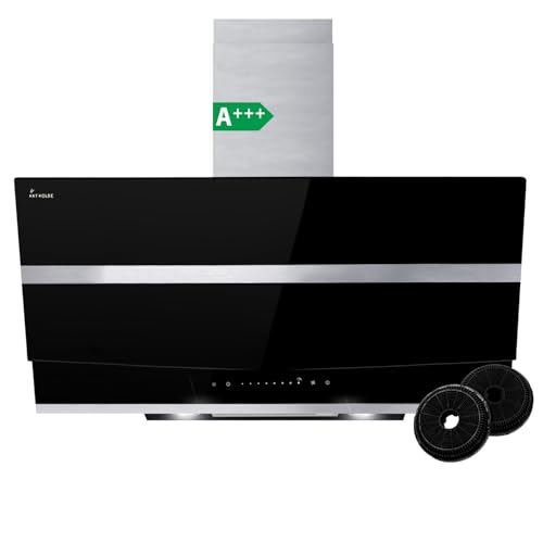 KKT KOLBE A+++ Dunstabzugshaube 90 cm Kopffreie Wandhaube Edelstahl schwarzes Glas Nachlaufautomatik LED-Beleuchtung SensorTouch-Bedienung HERMES9005S KKT KOLBE A+++ Dunstabzugshaube 90 cm Kopffreie Wandhaube Edelstahl schwarzes Glas Nachlaufautomatik LED-Beleuchtung SensorTouch-Bedienung HERMES9005S von KKT KOLBE