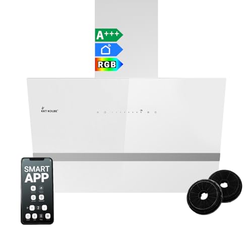 KKT KOLBE Dunstabzugshaube 60 cm | 782 cbm/h Umluft Abluft | Kopffrei | Wandhaube | Weiß Glas | Smart WiFi App WLAN | RGBW-LED-Beleuchtung | EASY6005WM KKT KOLBE Dunstabzugshaube 60 cm | 782 cbm/h Umluft Abluft | Kopffrei | Wandhaube | Weiß Glas | Smart WiFi App WLAN | RGBW-LED-Beleuchtung | EASY6005WM von KKT KOLBE