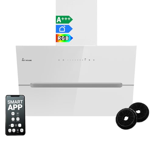 KKT KOLBE Dunstabzugshaube 60 cm | 782 cbm/h Umluft Abluft | Kopffrei | Wandhaube | Weiß Glas | Smart WiFi App WLAN | RGBW-LED-Beleuchtung | ECCO6005WM KKT KOLBE Dunstabzugshaube 60 cm | 782 cbm/h Umluft Abluft | Kopffrei | Wandhaube | Weiß Glas | Smart WiFi App WLAN | RGBW-LED-Beleuchtung | ECCO6005WM von KKT KOLBE