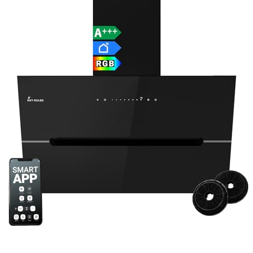 KKT KOLBE Dunstabzugshaube 80 cm | 782 cbm/h Umluft Abluft | Kopffrei | Wandhaube | Schwarz Glas | Smart WiFi App WLAN | RGBW-LED-Beleuchtung | ECCO8005SM KKT KOLBE Dunstabzugshaube 80 cm | 782 cbm/h Umluft Abluft | Kopffrei | Wandhaube | Schwarz Glas | Smart WiFi App WLAN | RGBW-LED-Beleuchtung | ECCO8005SM von KKT KOLBE