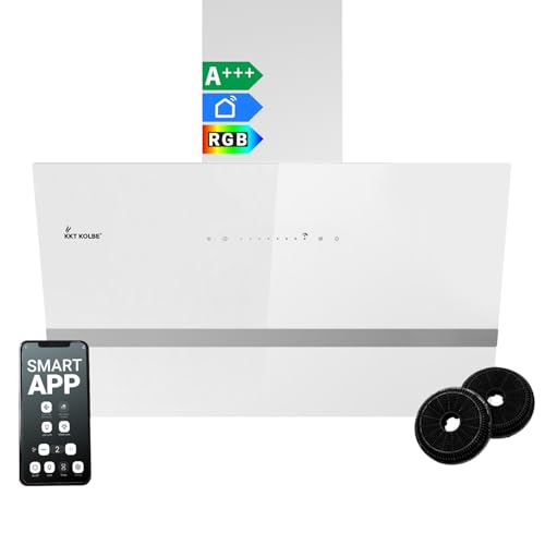 KKT KOLBE Dunstabzugshaube 80 cm | 782 cbm/h Umluft Abluft | Kopffrei | Wandhaube | Weiß Glas | Smart WiFi App WLAN | RGBW-LED-Beleuchtung | EASY8005WM KKT KOLBE Dunstabzugshaube 80 cm | 782 cbm/h Umluft Abluft | Kopffrei | Wandhaube | Weiß Glas | Smart WiFi App WLAN | RGBW-LED-Beleuchtung | EASY8005WM von KKT KOLBE