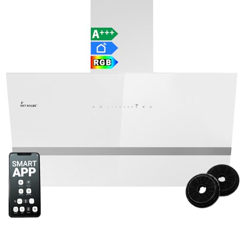 KKT KOLBE Dunstabzugshaube 90 cm | 782 cbm/h Umluft Abluft | Kopffrei | Wandhaube | Weiß Glas | Smart WiFi App WLAN | RGBW-LED-Beleuchtung | EASY9005WM KKT KOLBE Dunstabzugshaube 90 cm | 782 cbm/h Umluft Abluft | Kopffrei | Wandhaube | Weiß Glas | Smart WiFi App WLAN | RGBW-LED-Beleuchtung | EASY9005WM von KKT KOLBE