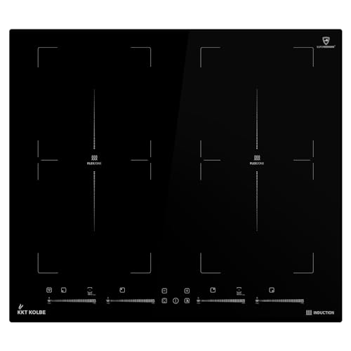 KKT KOLBE Induktionskochfeld | 59 cm | Autark | 7 kW | 4 Zonen | 9 Stufen | 2 Flexzonen | Rahmenlos | Schnellaufheizung | BBQ-Funktion | IND5904FZ von KKT KOLBE