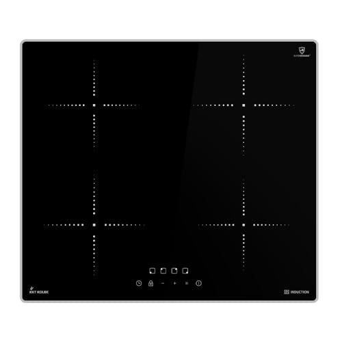 KKT KOLBE Induktionskochfeld 60 cm | Autark mit Rahmen | Kochplatte mit 4 Zonen | 9 Stufen | Abschalt-Timer | Topferkennung | Tastensperre | IH85900ED von KKT KOLBE