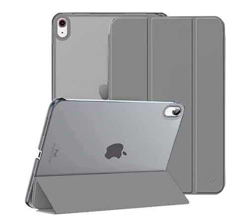 KKTECH iPad 10th Gen Hülle, Slim Stand Hard Back Shell, Auto Wake/Sleep, Leicht Langlebig, 10,9 Zoll, Silber von KKTECH