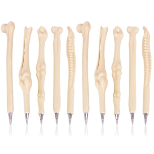 KKTICK 10 Stück Neuheit Knochen Kugelschreiber, 0,5mm Blau/Schwarz Tinte Neuheit Knochen Design Ballpiont, Neuheit Finger Knochenstifte, für Krankenschwester Doktor Künstler Büro Briefpapier Geschenk KKTICK 10 Stück Neuheit Knochen Kugelschreiber, 0,5mm Blau/Schwarz Tinte Neuheit Knochen Design Ballpiont, Neuheit Finger Knochenstifte, für Krankenschwester Doktor Künstler Büro Briefpapier Geschenk von KKTICK