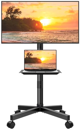 KKTONER Fernseher Bodenständer Mobiler TV-Ständer Mobiler Monitorständer für 23-60 Zoll bis zu 40kg KKTONER Fernseher Bodenständer Mobiler TV-Ständer Mobiler Monitorständer für 23-60 Zoll bis zu 40kg von KKTONER