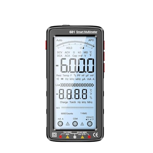 KKnoon 6000 Counts Digital Multimeter Smart Anti-Burn Wiederaufladbares Universalmessgerät NCV Tester 5 Zoll großes LCD mit hintergrundbeleuchteter Taschenlampe für Spannung, Strom, Widerstand KKnoon 6000 Counts Digital Multimeter Smart Anti-Burn Wiederaufladbares Universalmessgerät NCV Tester 5 Zoll großes LCD mit hintergrundbeleuchteter Taschenlampe für Spannung, Strom, Widerstand von KKnoon