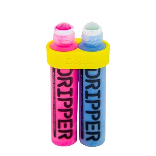 KLAMOTTEN STORE Lackstifte - 2 Mobmarker mit Tool - Double Trouble Dripper - 10mm Rundspitze - permanent - Blau - Pink KLAMOTTEN STORE Lackstifte - 2 Mobmarker mit Tool - Double Trouble Dripper - 10mm Rundspitze - permanent - Blau - Pink von KLAMOTTEN STORE