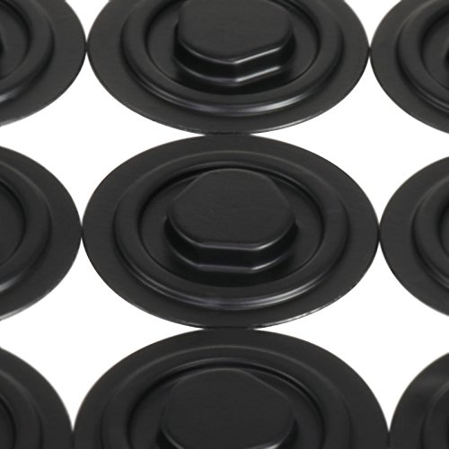 CD Clips zum Kleben | CD-Klebepunkte zum Befestigen von CD, DVD, Blu-ray in Mappen, Ordnern etc. | Farbe & Menge wählbar | Schwarz, 100 Stück von KLEBESHOP24