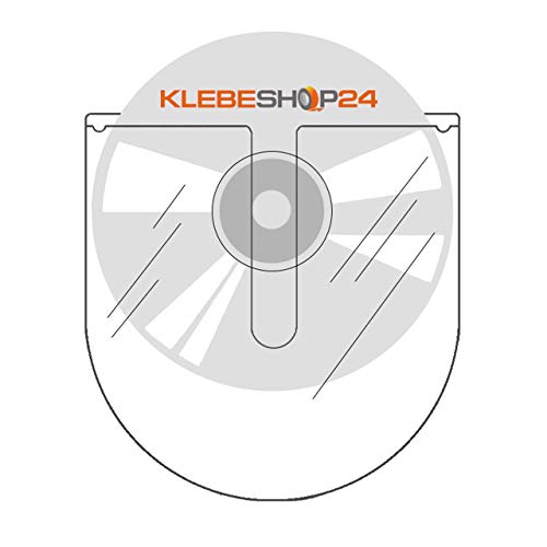 CD-Hüllen selbstklebend | Transparent | Oben offen | 20 oder 100 Stück | CD-Tasche zum Einkleben | Selbstklebende Hüllen für CD, DVD, Blu-ray / 100 Stück von KLEBESHOP24