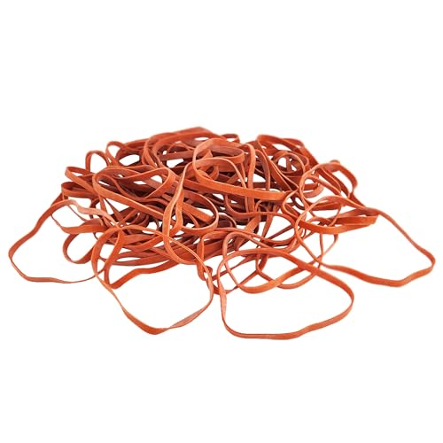 KLEBESHOP24 Gummibänder rot | Dehnbar | Ø 120 mm, 5 mm Stärke, 100 g Beutel | Gummiringe | Haushaltsgummis zum Bündeln, Fixieren oder Basteln von KLEBESHOP24
