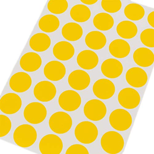 KLEBESHOP24 Markierungspunkte aus Papier selbstklebend Farbe, Größe und Menge auswählbar (gelb 8 mm 50 Stück) von KLEBESHOP24