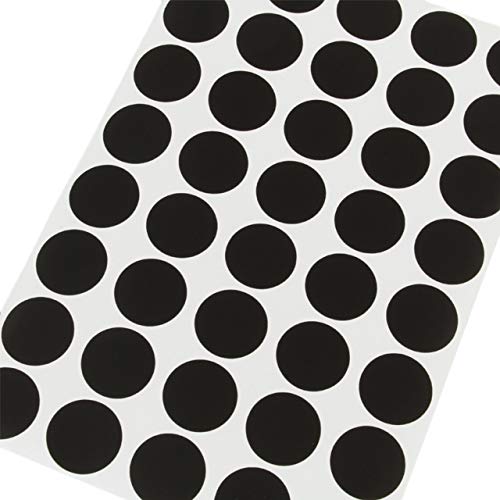 KLEBESHOP24 Markierungspunkte aus Papier selbstklebend Farbe, Größe und Menge auswählbar (schwarz 20 mm 40 Stück) von KLEBESHOP24