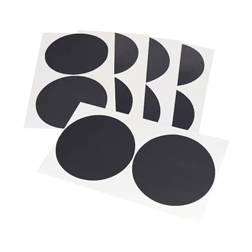 Klebepunkte farbig | PE-beschichtete Markierungspunkte | Farbe, Menge & Durchmesser wählbar | Bunte Klebepunkte (Schwarz, Ø 80 mm, 100 Stück) von KLEBESHOP24