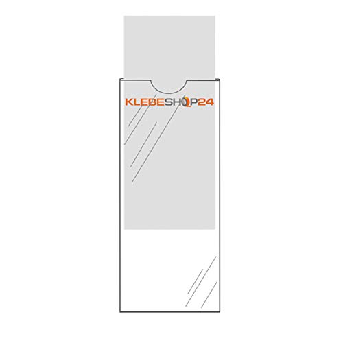 Klebeshop24 ORDNERRÜCKEN TASCHEN SELBSTKLEBEND | Transparent | 20 oder 100 Stück | Größe wählbar | Rückenschildtaschen | Selbstklebende Taschen für Ordneretiketten / 50 x 130 mm, 100 Stück Klebeshop24 ORDNERRÜCKEN TASCHEN SELBSTKLEBEND | Transparent | 20 oder 100 Stück | Größe wählbar | Rückenschildtaschen | Selbstklebende Taschen für Ordneretiketten / 50 x 130 mm, 100 Stück von KLEBESHOP24