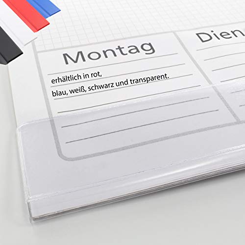KLEBESHOP24 SCHUTZLEISTEN FÜR SCHREIBTISCHUNTERLAGEN | Selbstklebend | Transparent, Schwarz, Weiß, Blau, Rot | 59.5 x 8 cm | Kunststoff KLEBESHOP24 SCHUTZLEISTEN FÜR SCHREIBTISCHUNTERLAGEN | Selbstklebend | Transparent, Schwarz, Weiß, Blau, Rot | 59.5 x 8 cm | Kunststoff von KLEBESHOP24