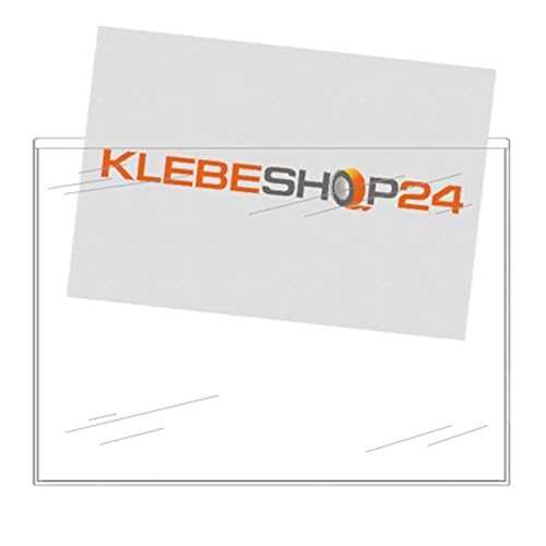 Selbstklebetaschen transparent | DIN lang, A4, A5, A6 oder A7 | Breite Seite offen | 20 oder 100 Stück | Klarsichthüllen zum Kleben/DIN A7 20 Stück von KLEBESHOP24