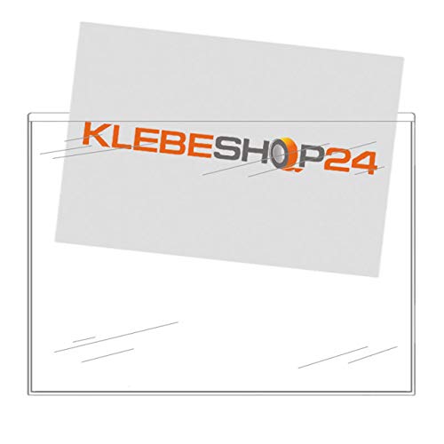 Selbstklebetaschen transparent | DIN lang, A4, A5 oder A6 | Breite Seite offen | 20 oder 100 Stück | Klarsichthüllen zum Kleben | Für Dokumente, Fotos, Karten etc. / Format DIN A5, 20 St. von KLEBESHOP24