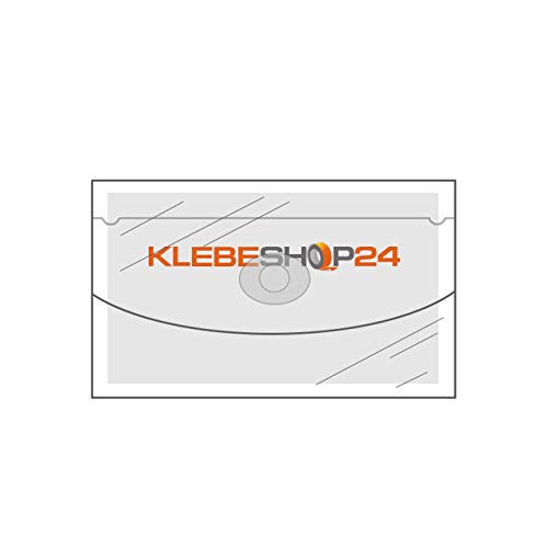 Visitenkartentaschen selbstklebend | Breite Seite offen | Mit Klappe | 105 x 60 mm | 20 oder 100 Stück Visitenkartentaschen selbstklebend | Breite Seite offen | Mit Klappe | 105 x 60 mm | 20 oder 100 Stück von KLEBESHOP24