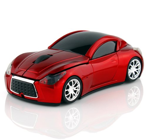 KLEIN Design FTD-MS127 Kabellose Maus, Sportwagen Design, 2.4 GHz Verbindung via Nano-USB-Empfänger, Optischer Sensor, Für Links- und Rechtshänder, in Farbe rot von KLEIN Design