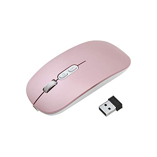 KLEIN Design M103 Flache drahtlose Maus, lautlos mit wiederaufladbarer Akku in Farbe pink von KLEIN Design